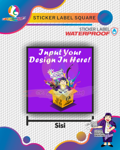 Sticker Label Kotak Super Hi Ress Berkualitas